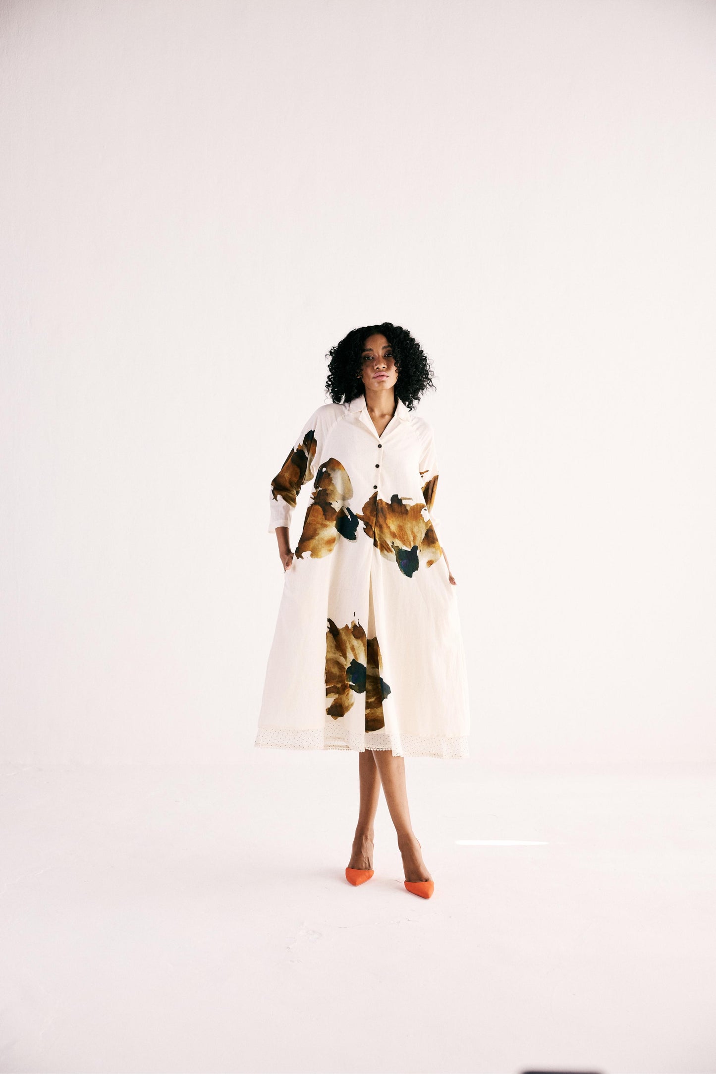 Wild Carnations Shirt Dress