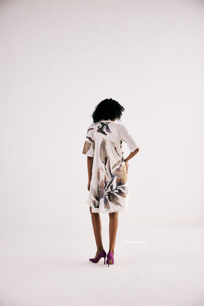 Ivory Bloom Shirt Dress