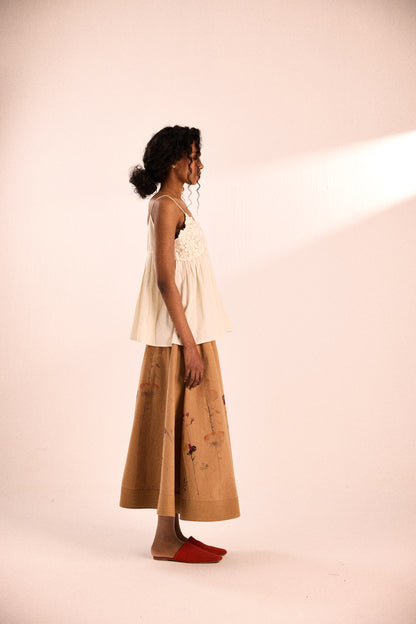 Floral Mocha Skirt