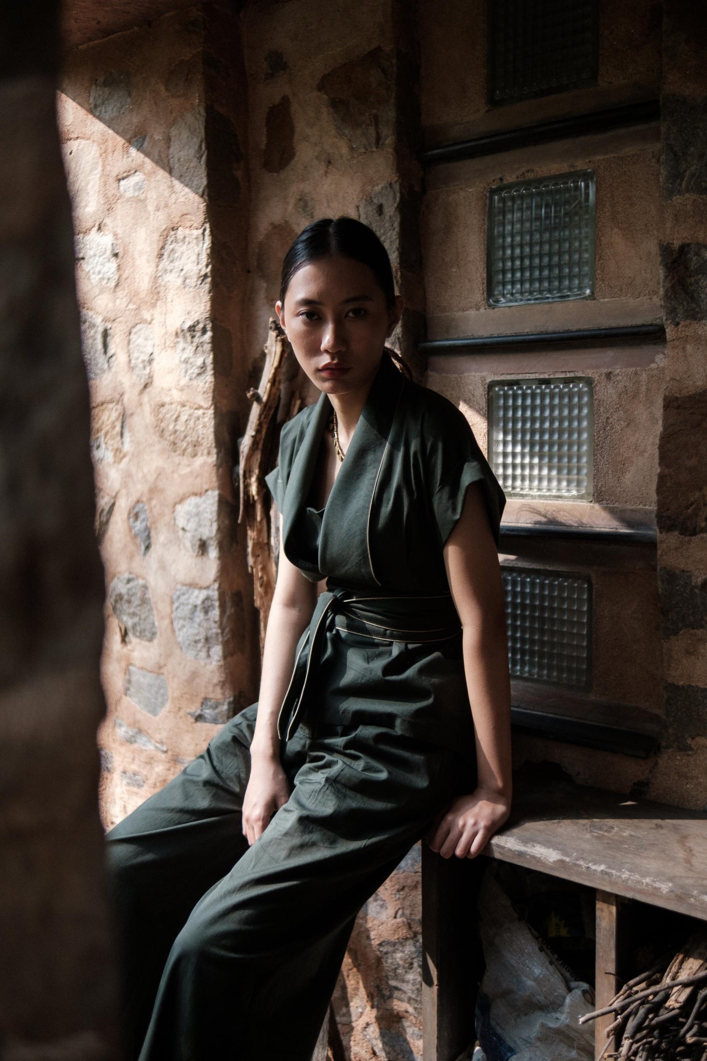 Friday Flared Pants Forest Green