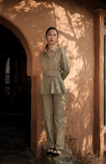 Sandra Straight Pants Khaki