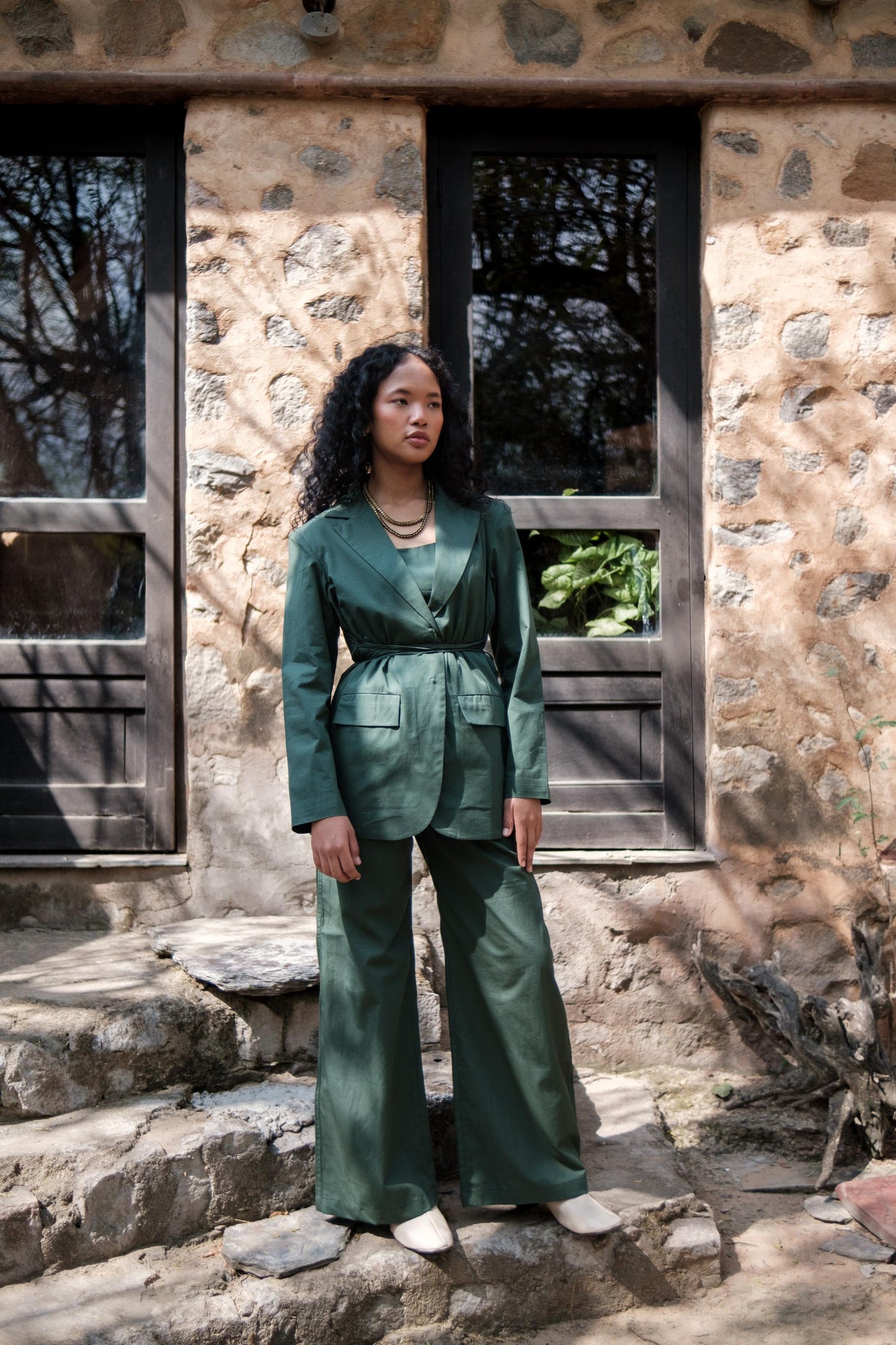 Friday Flared Pants Forest Green