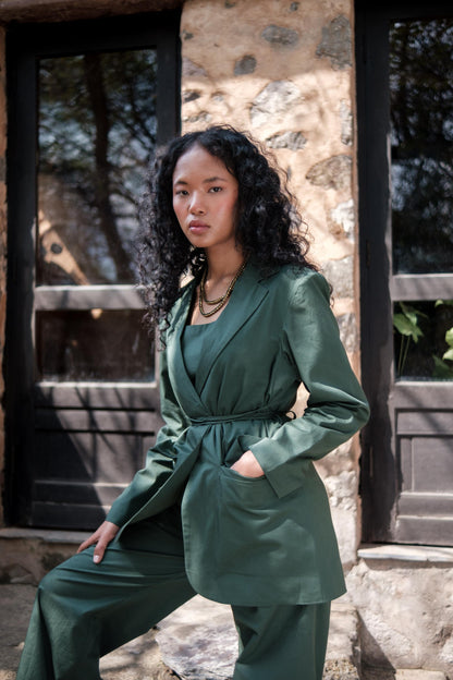 Friday Flared Pants Forest Green