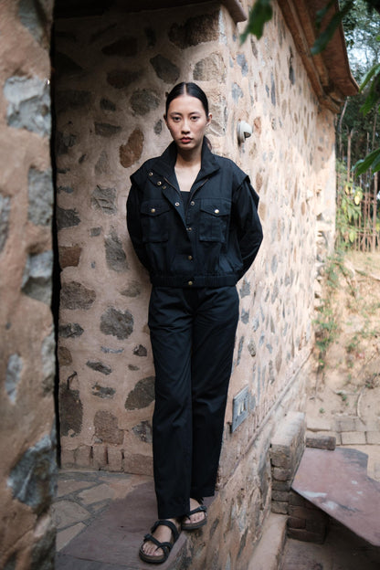 Sheldon Cropped Jacket Black