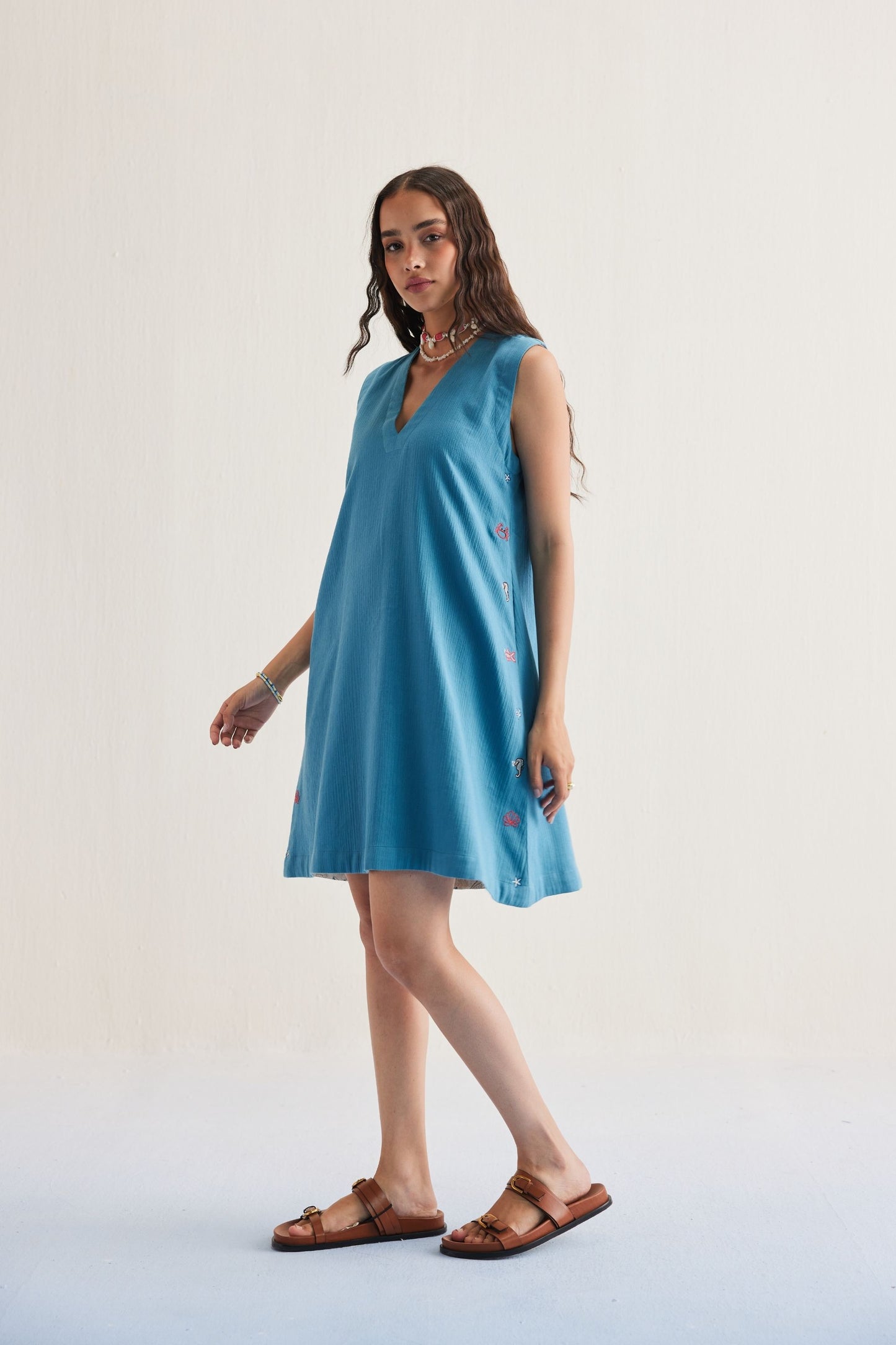 Marine Summer Organic Cotton Dress