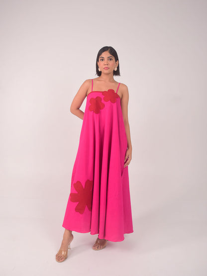 Peony Applique Dress