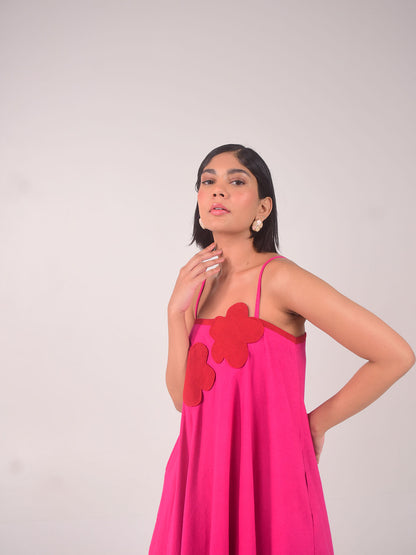 Peony Applique Dress