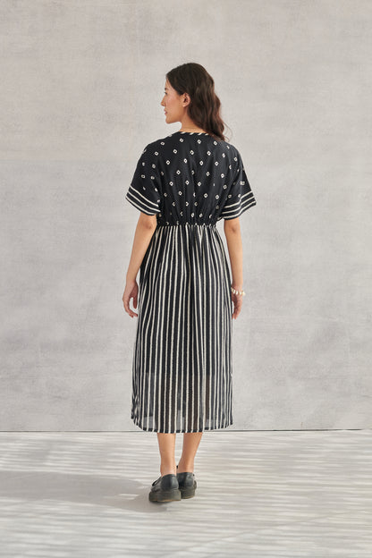 Kai Black Printed Kaftan Dress