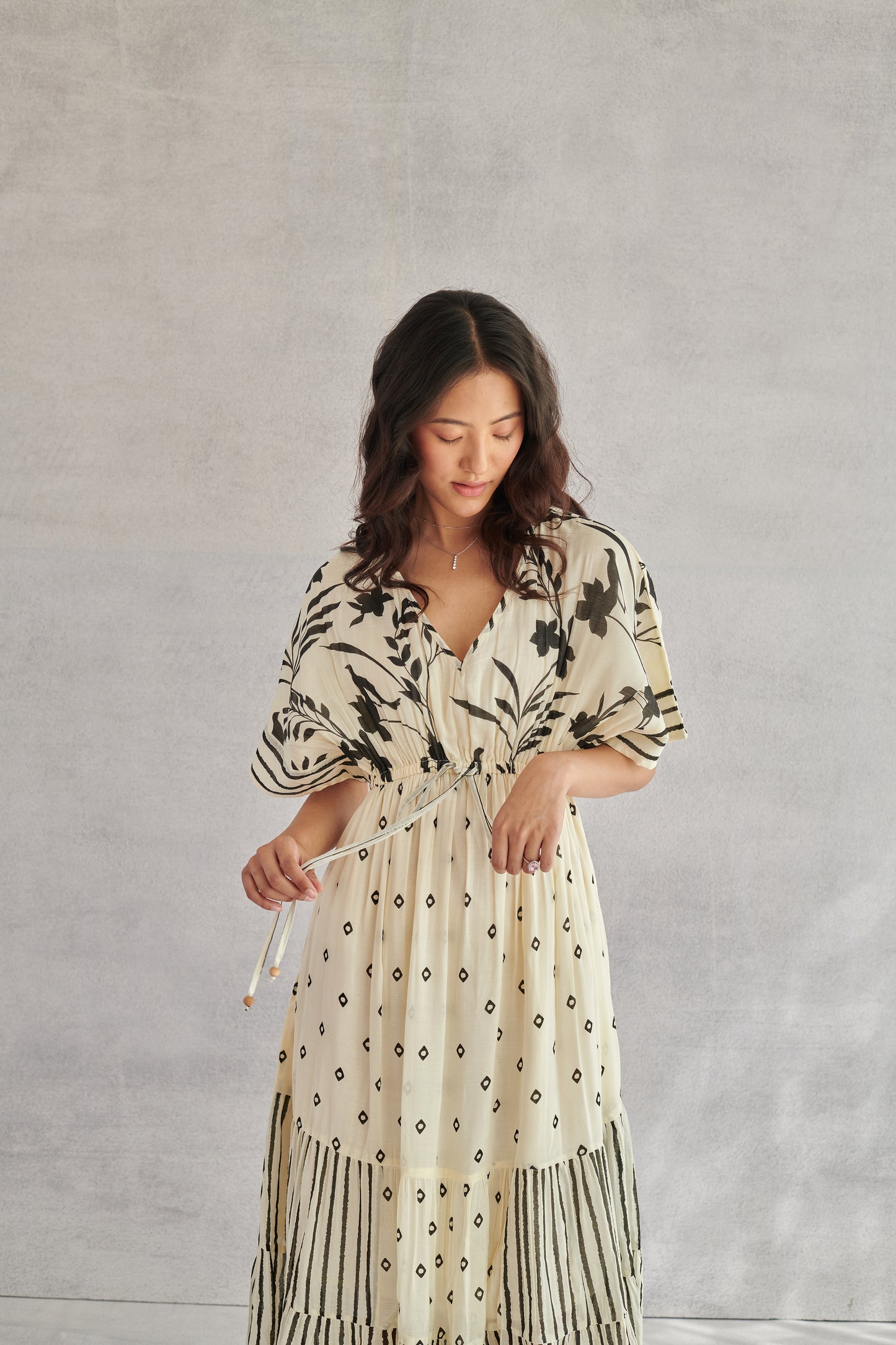 Kai Creme Kaftan Dress