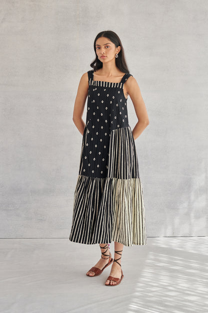 Zuri Black & White Strappy Dress