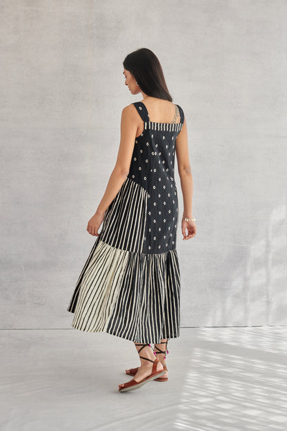 Zuri Black & White Strappy Dress