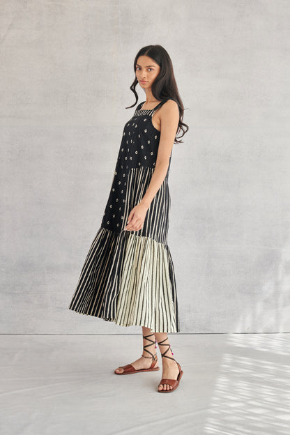 Zuri Black & White Strappy Dress