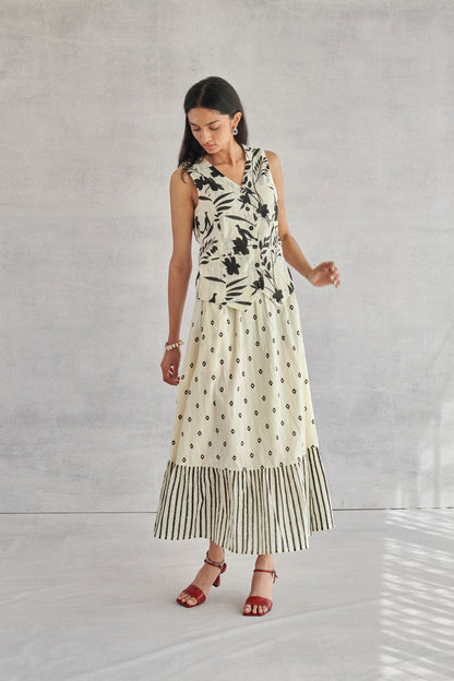 Willow Creme Gathered Skirt