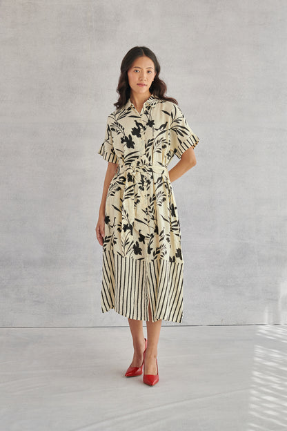 Stella Creme Printed Shirt Dress