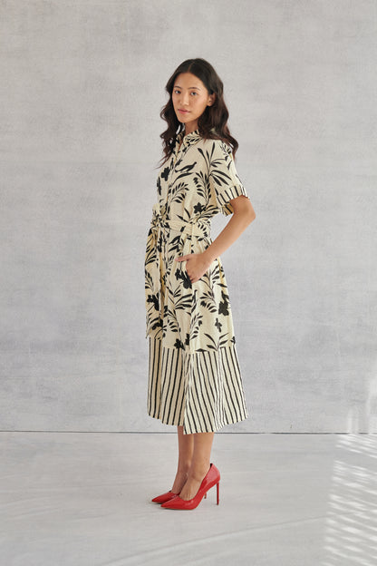 Stella Creme Printed Shirt Dress