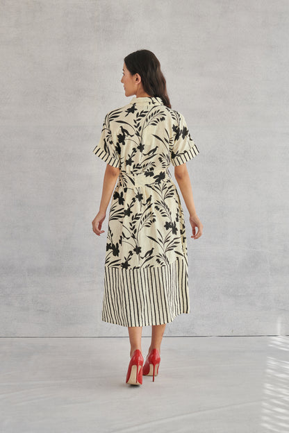 Stella Creme Printed Shirt Dress