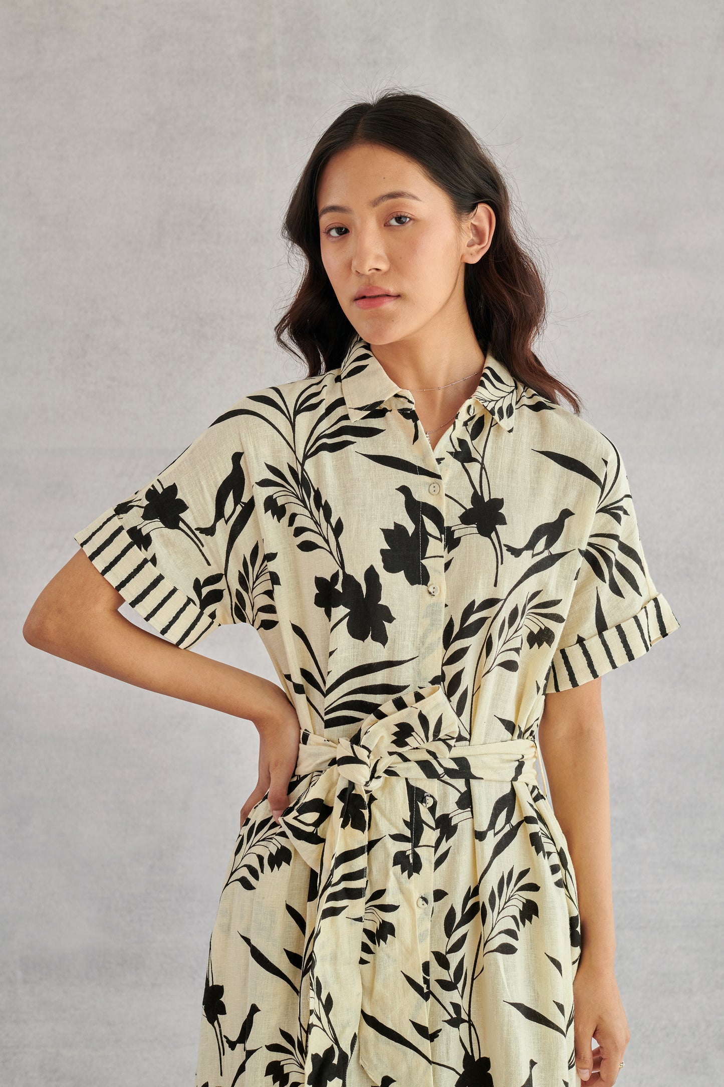 Stella Creme Printed Shirt Dress
