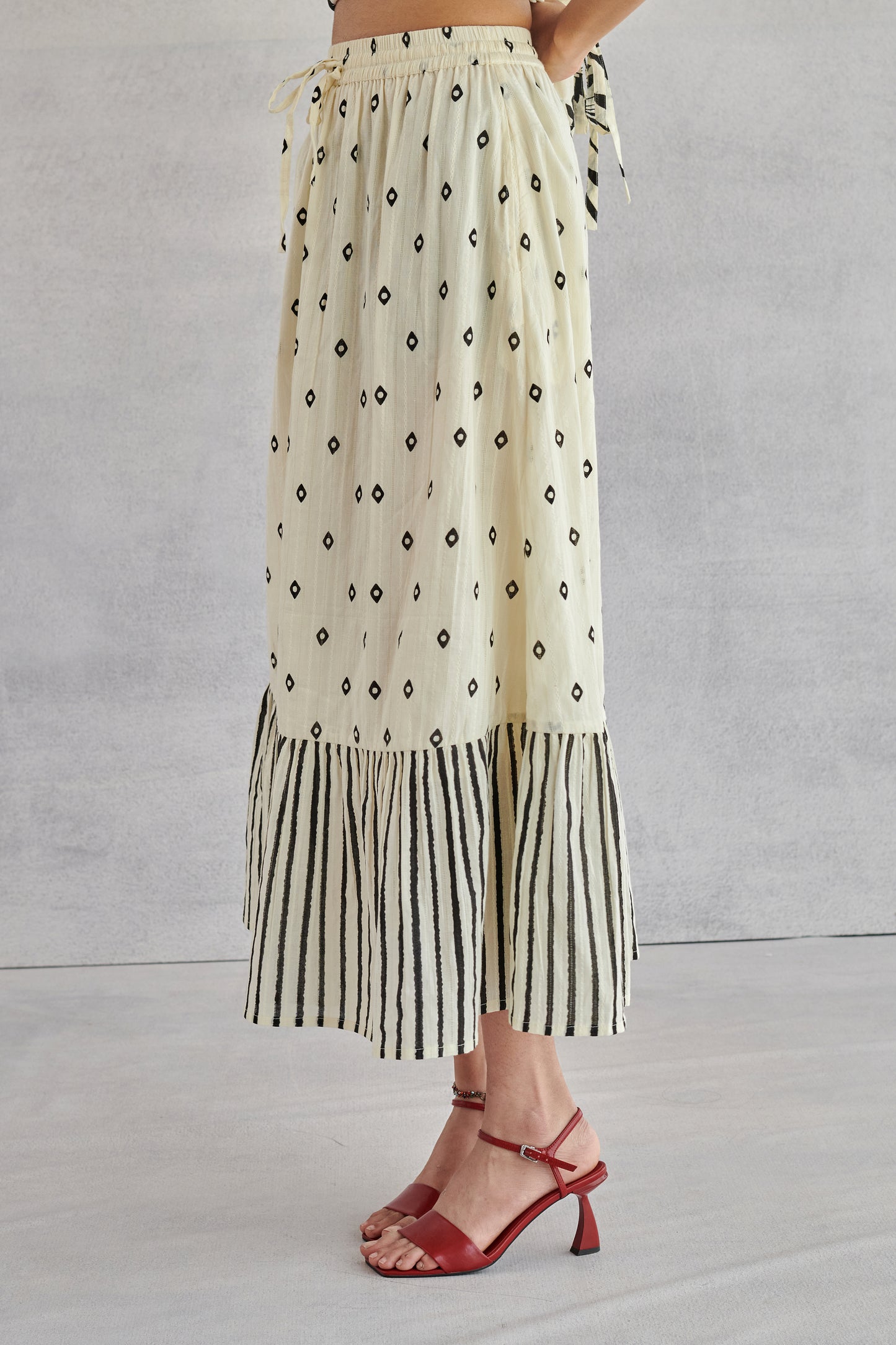 Willow Creme Gathered Skirt