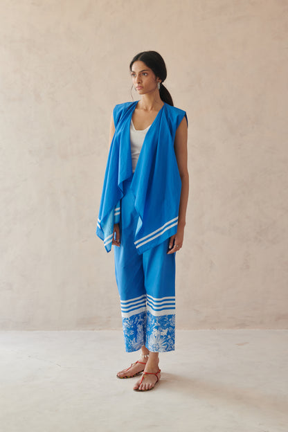 Glide Blue Placement Border Pants