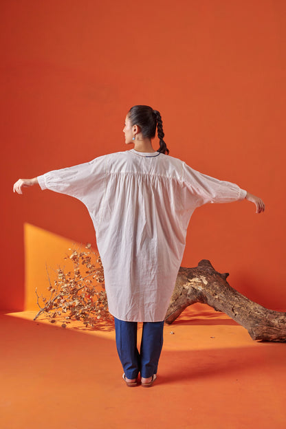 Bella White Asymmetric Tunic