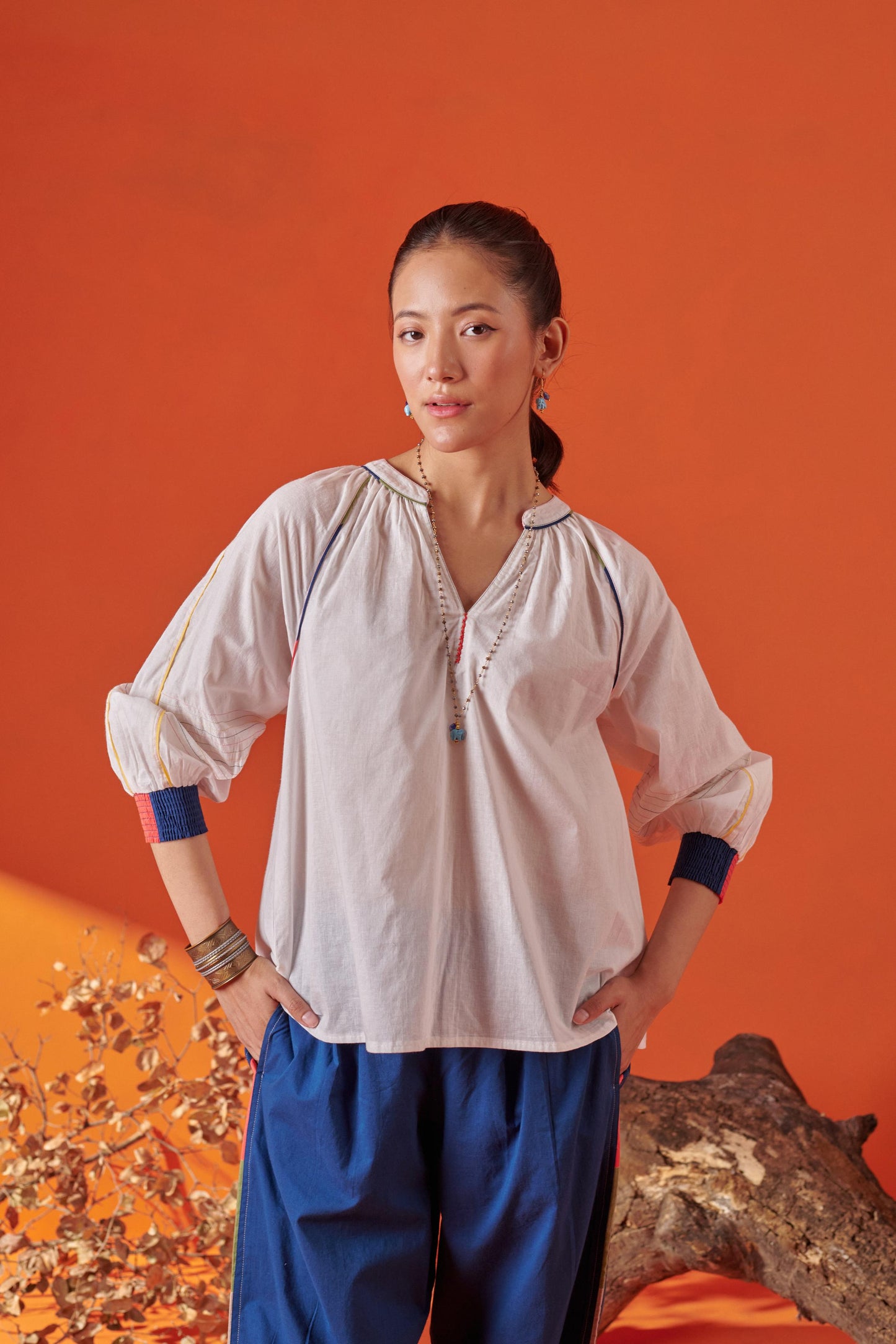 Plush White Raglan Sleeve Top