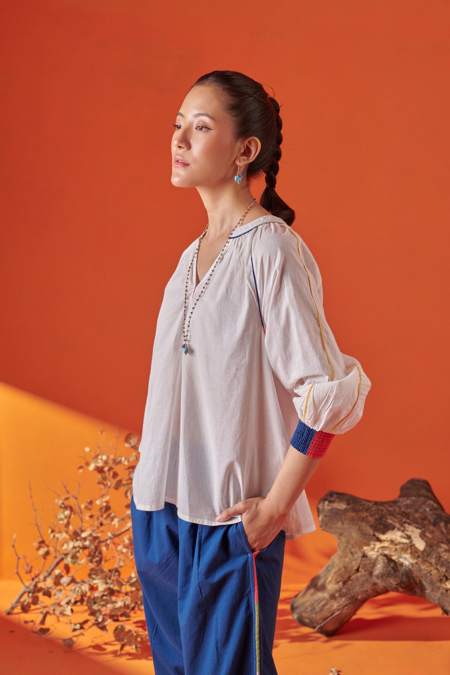 Plush White Raglan Sleeve Top