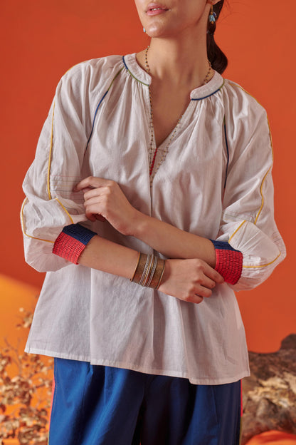 Plush White Raglan Sleeve Top