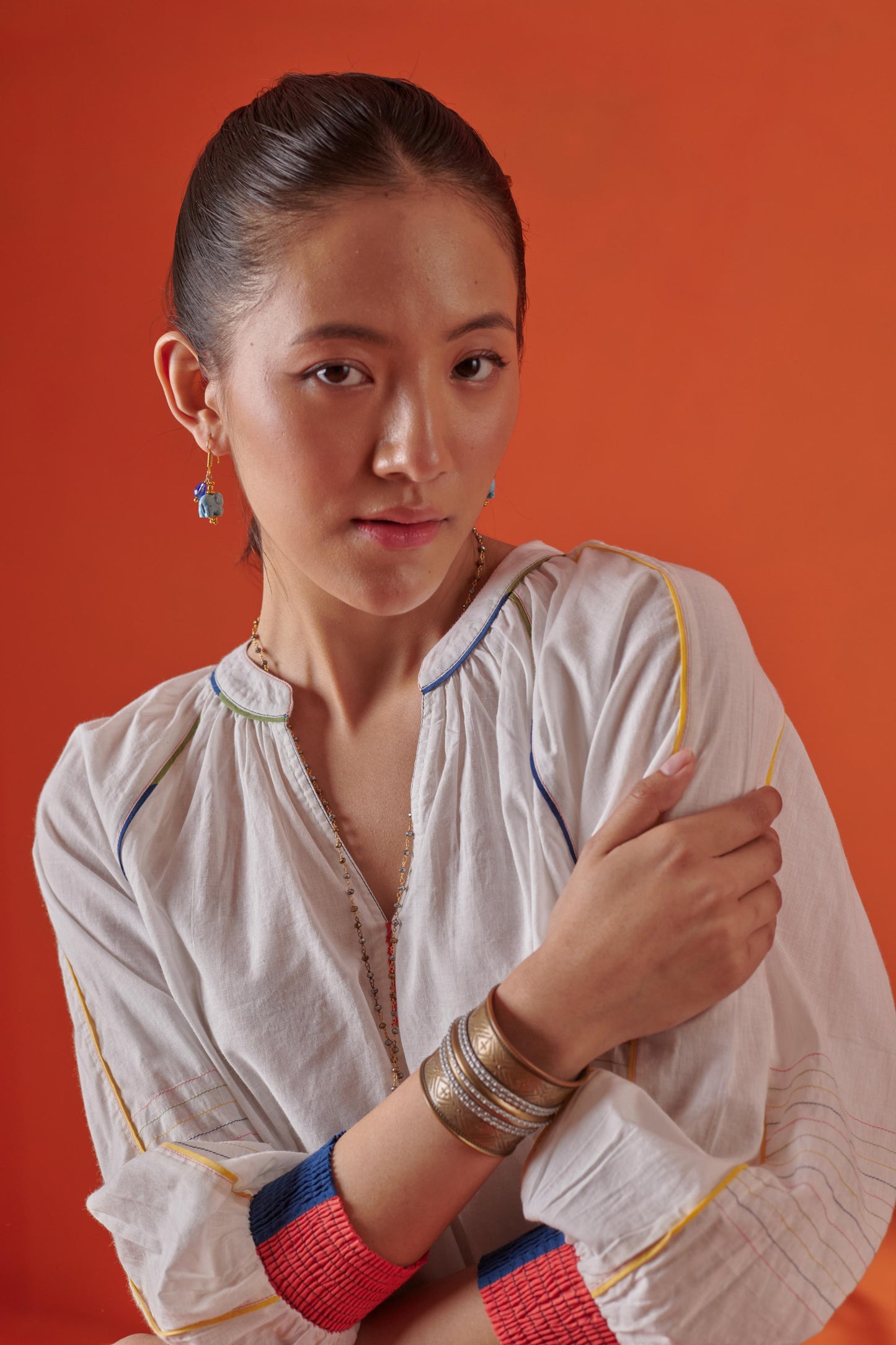 Plush White Raglan Sleeve Top