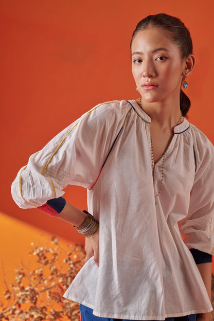 Plush White Raglan Sleeve Top