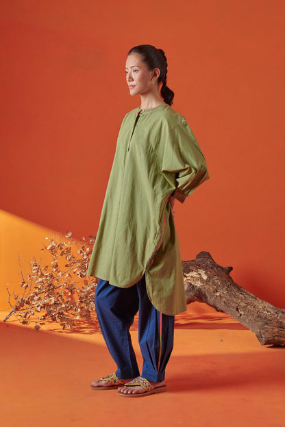 Bella Green Asymmetric Tunic