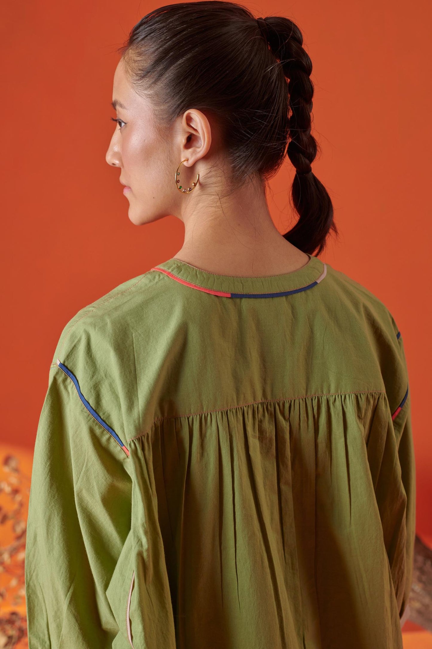 Bella Green Asymmetric Tunic