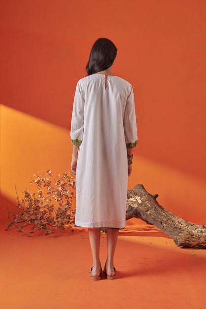 Eclat White Pintuck Dress