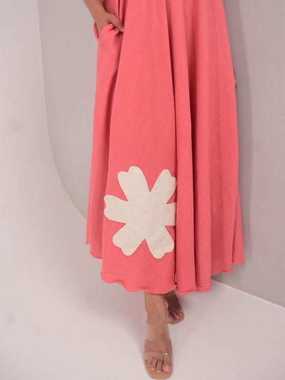 Rose Applique Dress