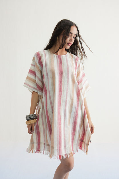 Saltwater Summer Handwoven Kala Cotton Kaftan Dress