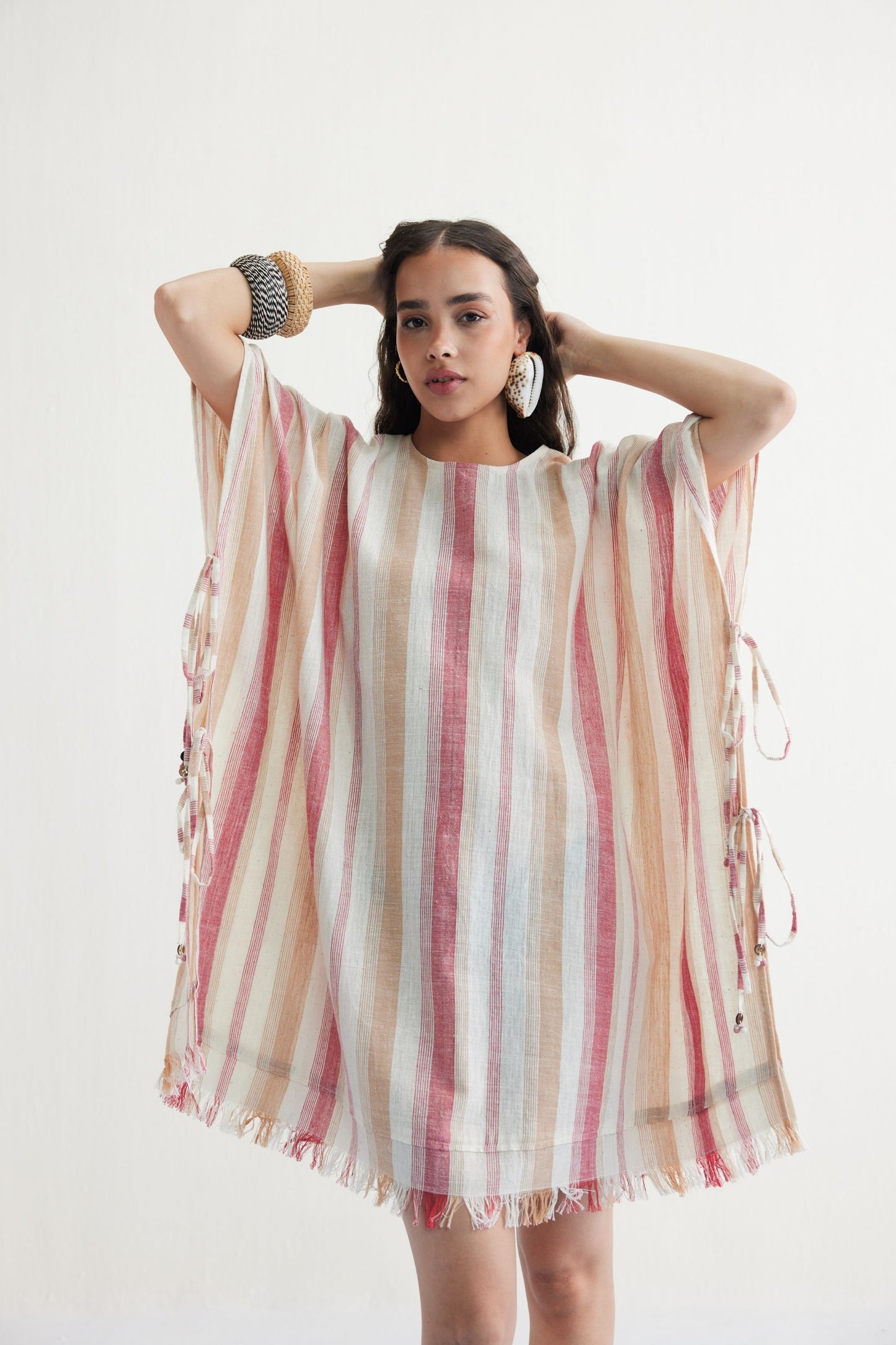 Saltwater Summer Handwoven Kala Cotton Kaftan Dress