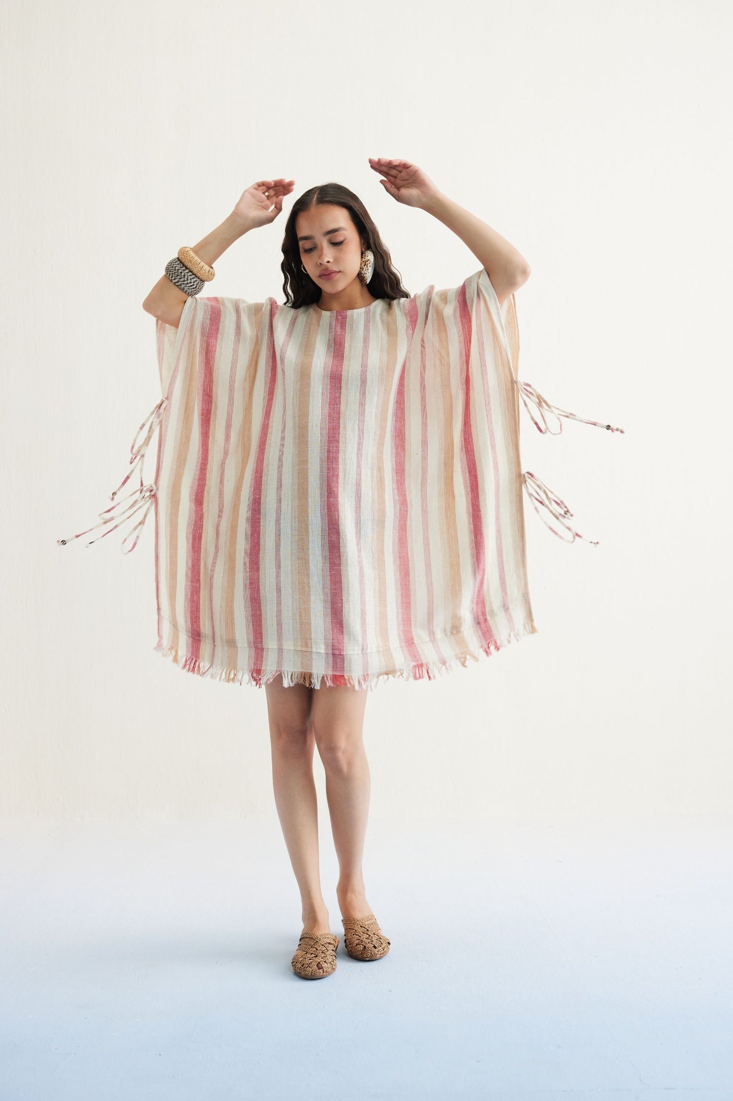 Saltwater Summer Handwoven Kala Cotton Kaftan Dress