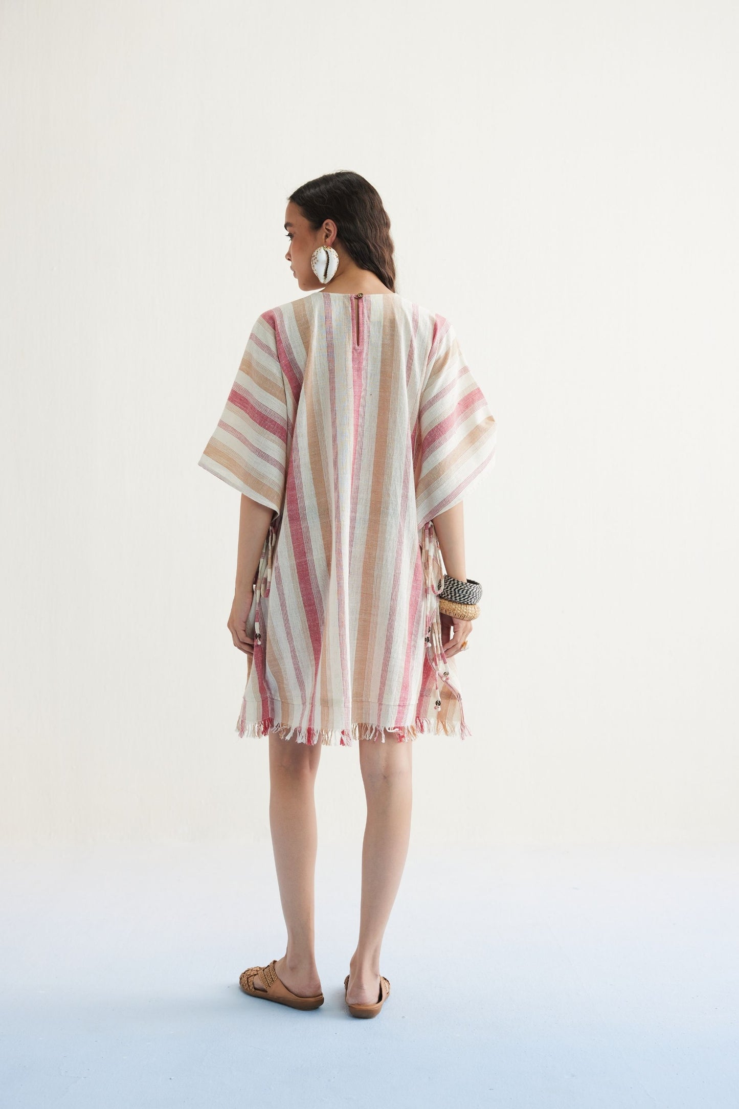 Saltwater Summer Handwoven Kala Cotton Kaftan Dress