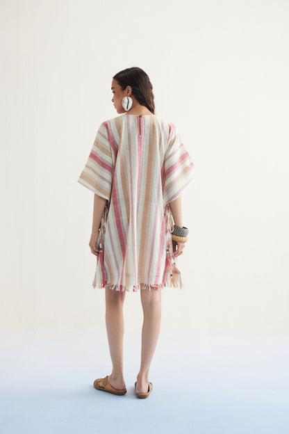 Saltwater Summer Handwoven Kala Cotton Kaftan Dress