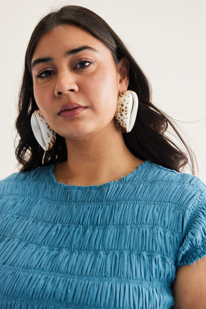 The Azure Handwoven Kala Cotton Maxi Dress