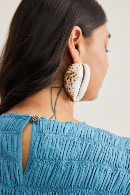 The Azure Handwoven Kala Cotton Maxi Dress