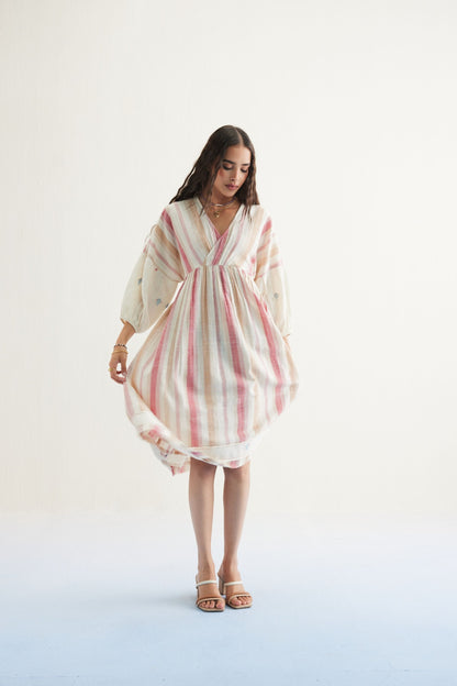 The Reef Shore Handwoven Kala Cotton Midi Dress