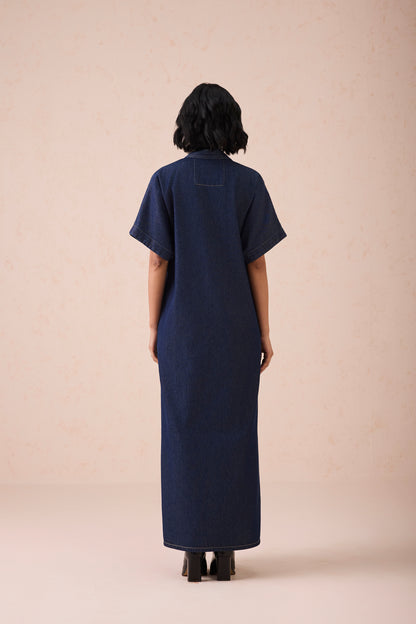 The Slow Sustainable Denim Maxi Dress