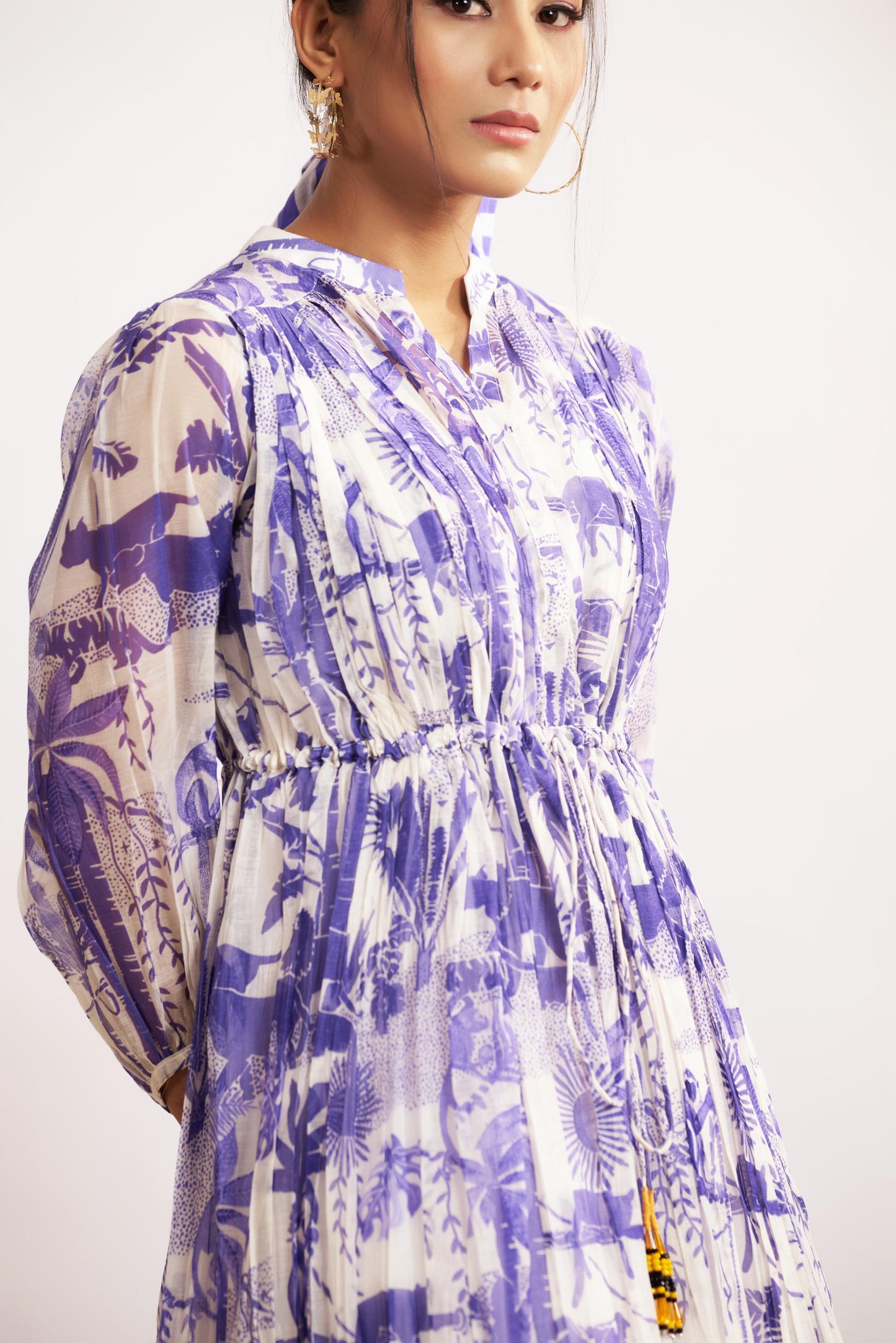 Rue Dress (Blue and White)