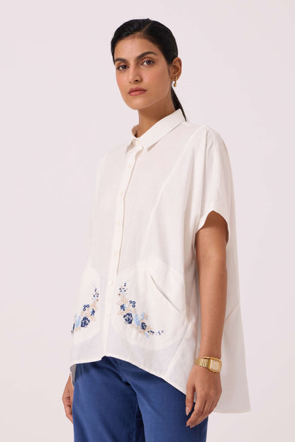 Sibyl Handwoven Embrodiered Shirt
