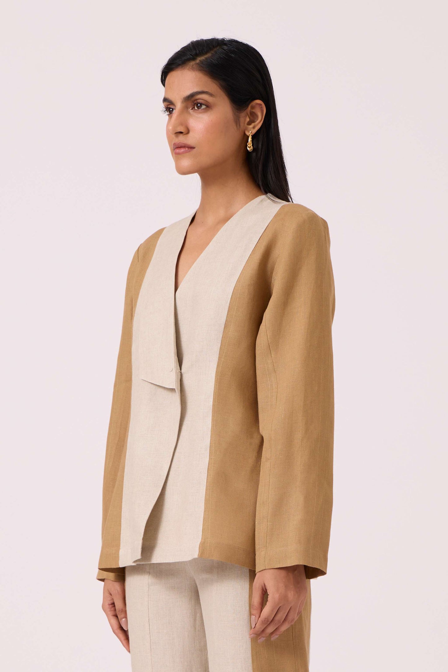 Dimtri Linen Panelled Jacket