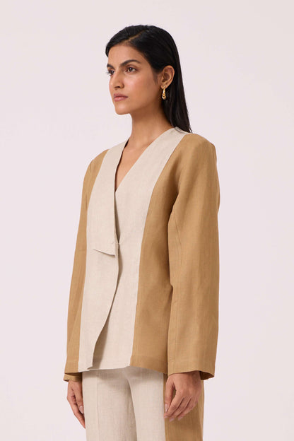 Dimtri Linen Panelled Jacket