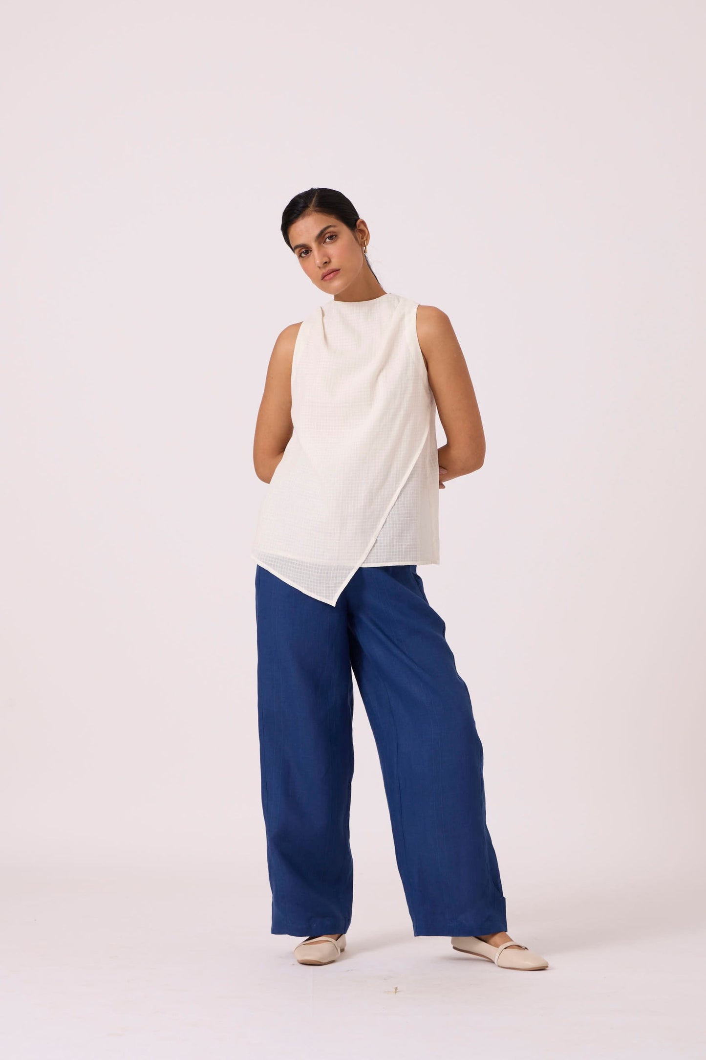 Sonya White Handwoven Halter Top