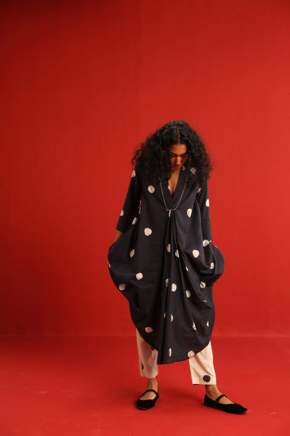 Polka A-line Kurta Set