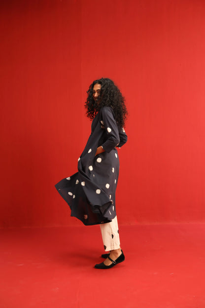 Polka A-line Kurta Set