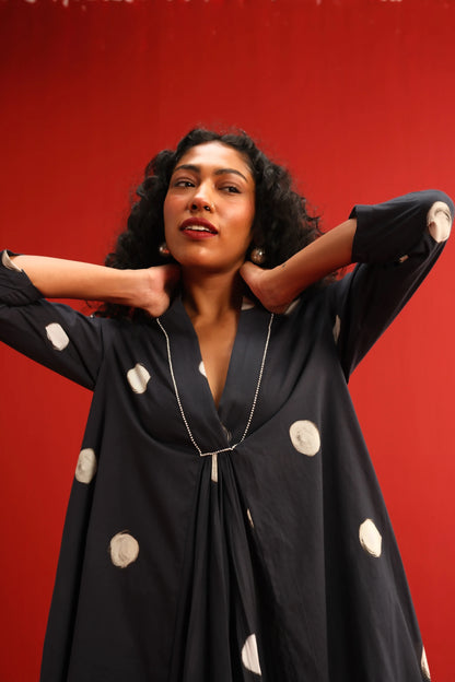 Polka A-line Kurta Set